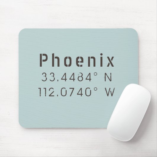 Phoenix Latitude Longitude Mousepad (Mit Mouse)