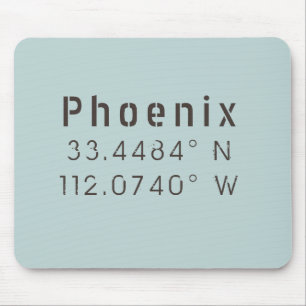 Phoenix Latitude Longitude Mousepad