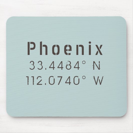 Phoenix Latitude Longitude Mousepad (Vorne)
