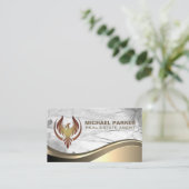 Phoenix-Logo | Marmorstein-Visitenkarte Visitenkarte (Stehend Vorderseite)