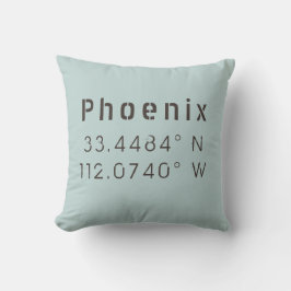 Phoenix Longitude Latitude Throw Kissen