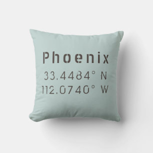 Phoenix Longitude Latitude Throw Kissen