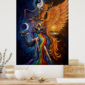 Phoenix & Lotus Spiritual Art Poster (Küche)