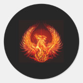 Phoenix Magical Bird Runder Aufkleber (Vorderseite)
