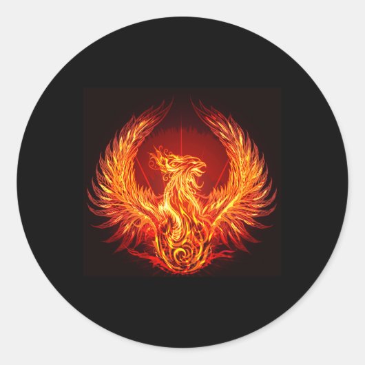 Phoenix Magical Bird Runder Aufkleber (Vorderseite)