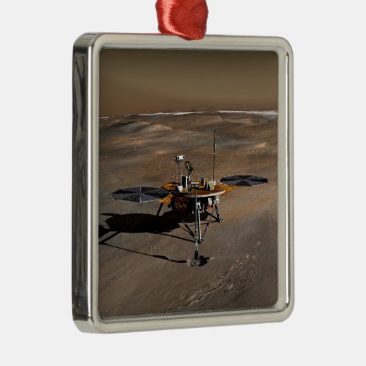 Phoenix Mars Lander 2 Silbernes Ornament (Rechts)