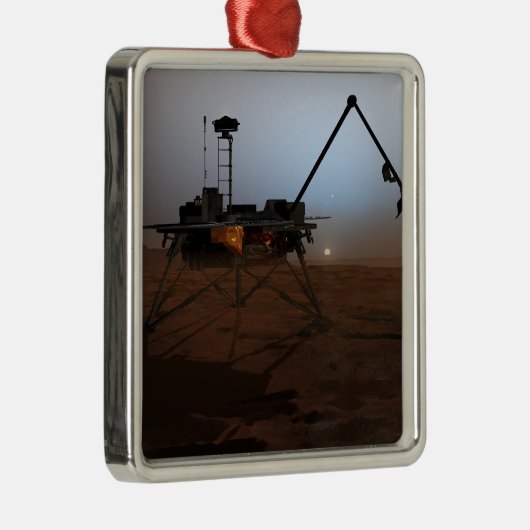 Phoenix Mars Lander 4 Silbernes Ornament (Rechts)