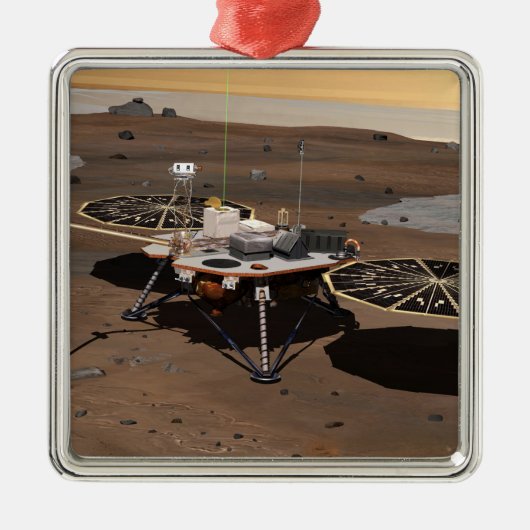 Phoenix Mars Lander 5 Silbernes Ornament (Vorne)