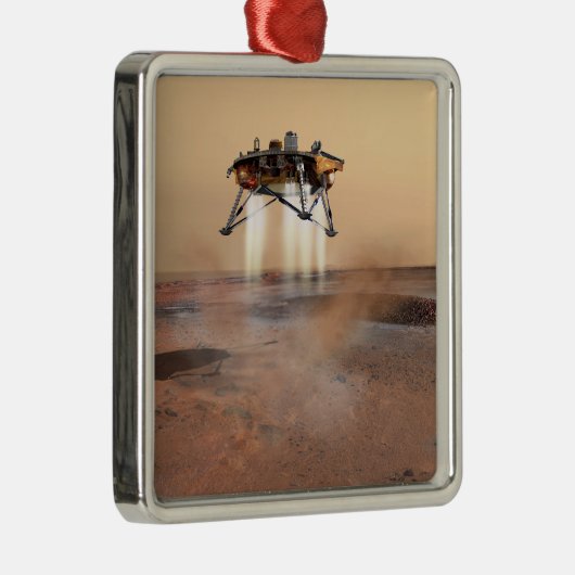 Phoenix Mars Lander Silbernes Ornament (Rechts)