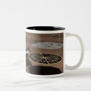 Phoenix-MarsLander 5 Zweifarbige Tasse