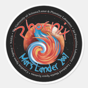 Phoenix Mission Patch Runder Aufkleber