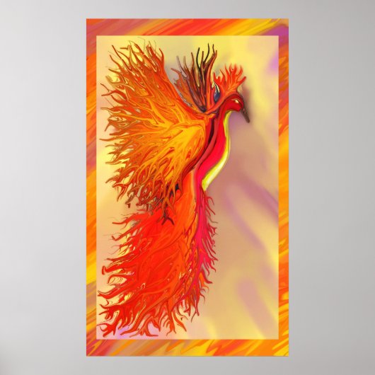 Phoenix mit Grenzposter Poster (Vorne)
