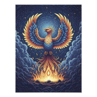 Phoenix: mystical world, symbol of good fortune fotodruck