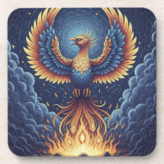 Phoenix: mystical world, symbol of good fortune getränkeuntersetzer