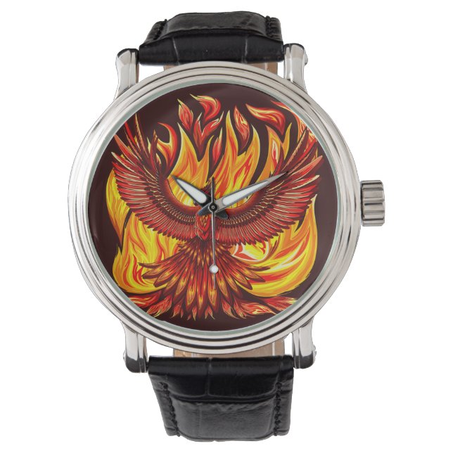 Phoenix mythologische unsterbliche Kreatur Armbanduhr (Vorderseite)