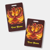 Phoenix mythologische unsterbliche Kreatur Ausweis (Vorder- & Rückseite)