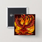 Phoenix mythologische unsterbliche Kreatur Button (Vorne & Hinten)