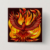 Phoenix mythologische unsterbliche Kreatur Button (Vorderseite)