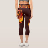 Phoenix mythologische unsterbliche Kreatur Capri Leggings (Rückseite)