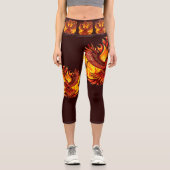 Phoenix mythologische unsterbliche Kreatur Capri Leggings (Vorderseite)
