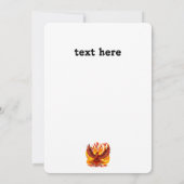 Phoenix mythologische unsterbliche Kreatur Einladung (Rückseite)