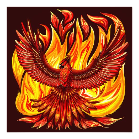 Phoenix mythologische unsterbliche Kreatur Fotodruck (Vorne)