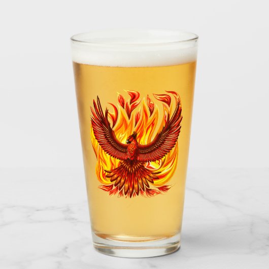 Phoenix mythologische unsterbliche Kreatur Glas (Vorne (Gefüllt))