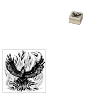 Phoenix mythologische unsterbliche Kreatur Gummistempel