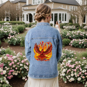 Phoenix mythologische unsterbliche Kreatur Jeansjacke