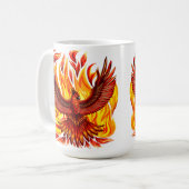 Phoenix mythologische unsterbliche Kreatur Kaffeetasse (Vorderseite Links)