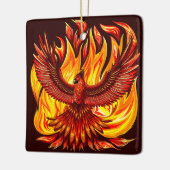 Phoenix mythologische unsterbliche Kreatur Keramikornament (Links)
