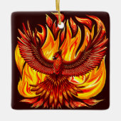 Phoenix mythologische unsterbliche Kreatur Keramikornament (Vorderseite)