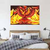 Phoenix mythologische unsterbliche Kreatur Leinwanddruck (Insitu (Schlafzimmer))