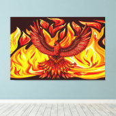 Phoenix mythologische unsterbliche Kreatur Leinwanddruck (Insitu (Holzboden))
