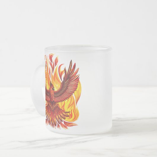 Phoenix mythologische unsterbliche Kreatur Mattglastasse (Vorderseite Links)