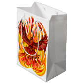 Phoenix mythologische unsterbliche Kreatur Mittlere Geschenktüte (Rückseite Schrägansicht)