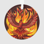 Phoenix mythologische unsterbliche Kreatur Ornament (Rückseite)