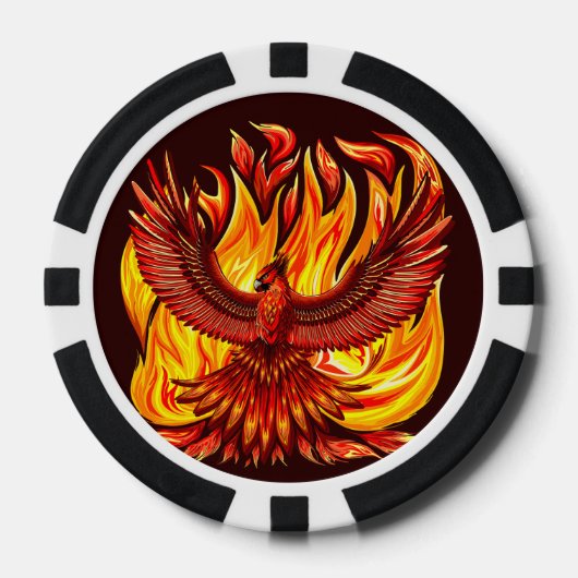 Phoenix mythologische unsterbliche Kreatur Pokerchips (Vorderseite)