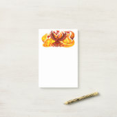 Phoenix mythologische unsterbliche Kreatur Post-it Klebezettel (Auf Schreibtisch)