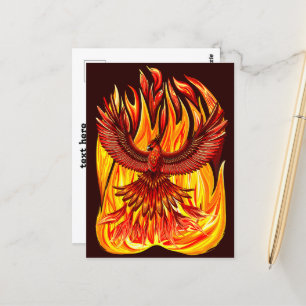 Phoenix mythologische unsterbliche Kreatur Postkarte