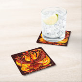 Phoenix mythologische unsterbliche Kreatur Rechteckiger Pappuntersetzer (Vor Ort)