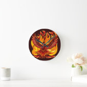 Phoenix mythologische unsterbliche Kreatur Runde Wanduhr (Zuhause)