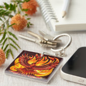 Phoenix mythologische unsterbliche Kreatur Schlüsselanhänger (Vorderseite rechts)