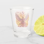 Phoenix mythologische unsterbliche Kreatur Schnapsglas (Rückseite)