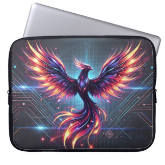 "Phoenix Neon Laptop Sleeve - Futuristic 15"