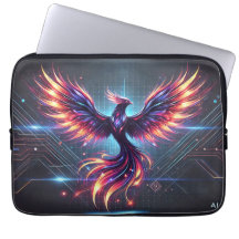 Phoenix Neon Laptop Sleeve - Futuristisch