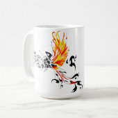 Phoenix - Never give up! Kaffeetasse (Vorderseite Links)