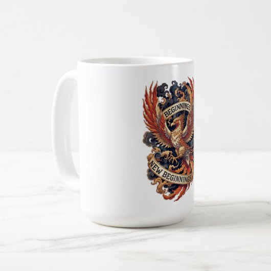 Phoenix New Year T-Shirt, Premium Mythology Kaffeetasse (Vorderseite Links)