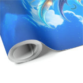 Phoenix of the Sapphire Dawn  Geschenkpapier (Rolleneckpunkt)