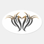 Phoenix Ovaler Aufkleber (Vorderseite)